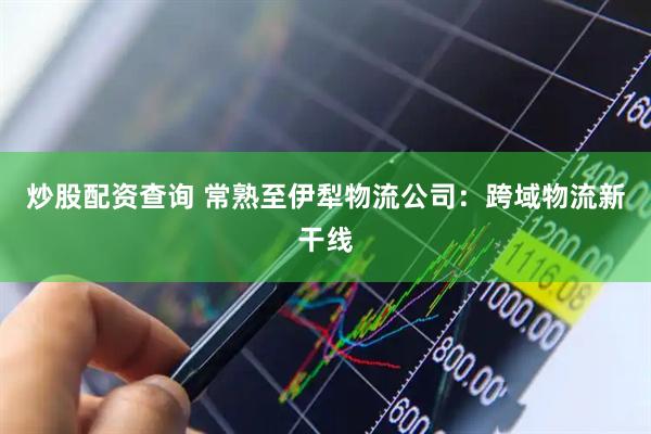 炒股配资查询 常熟至伊犁物流公司：跨域物流新干线